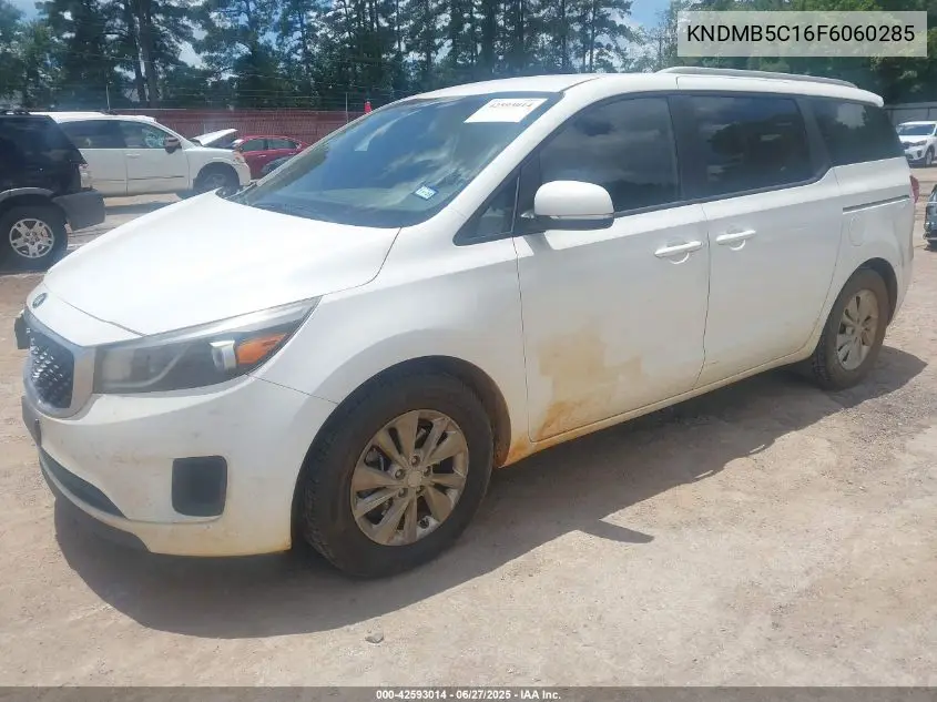 2015 Kia Sedona Lx VIN: KNDMB5C16F6060285 Lot: 42593014
