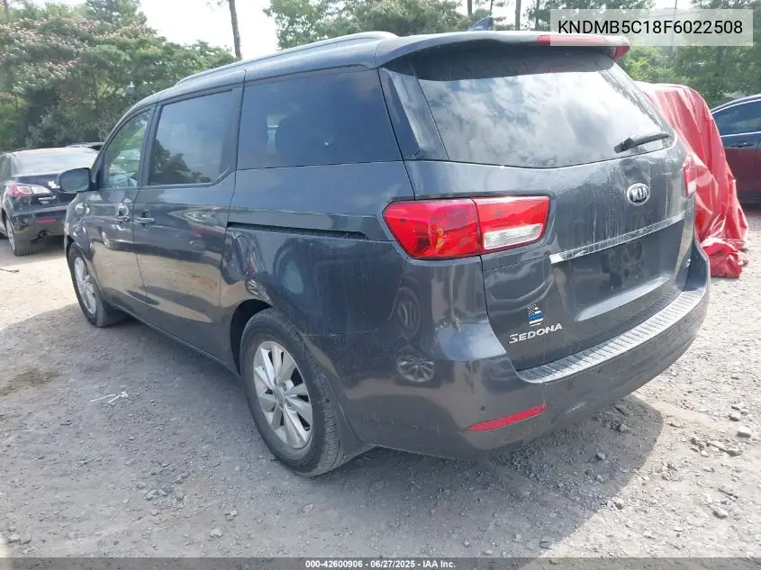 2015 Kia Sedona Lx VIN: KNDMB5C18F6022508 Lot: 42600906