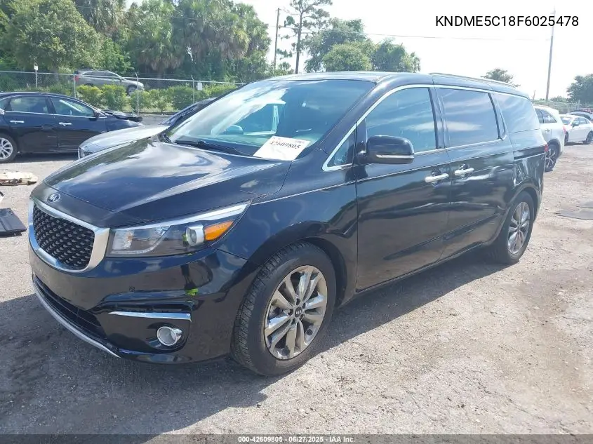 2015 Kia Sedona Sx Luxury VIN: KNDME5C18F6025478 Lot: 42609805