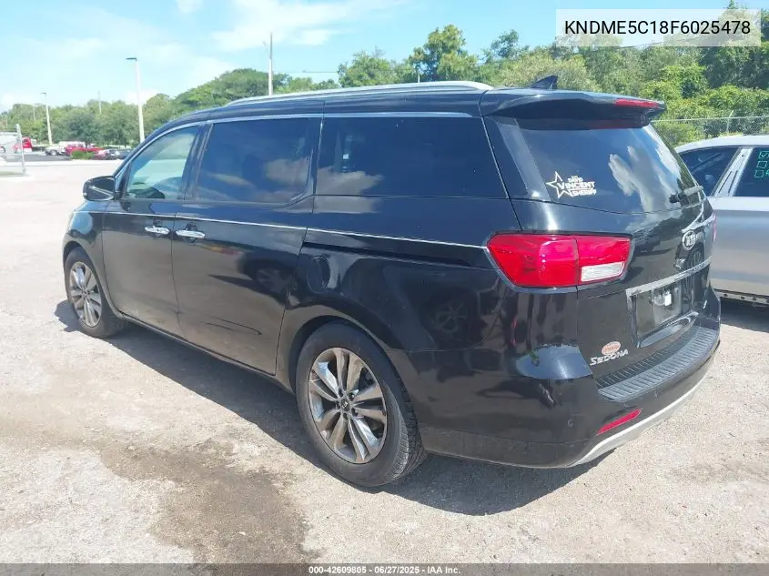 2015 Kia Sedona Sx Luxury VIN: KNDME5C18F6025478 Lot: 42609805