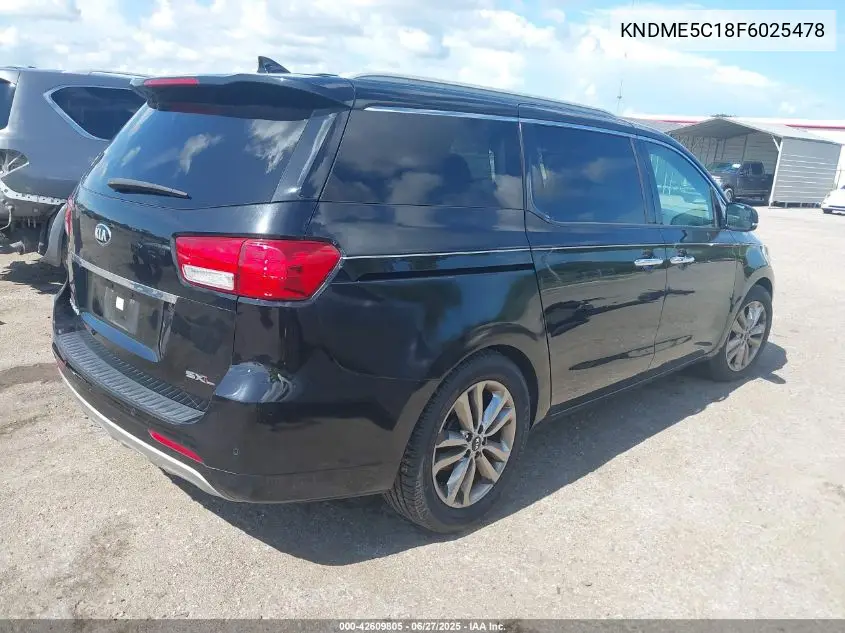 2015 Kia Sedona Sx Luxury VIN: KNDME5C18F6025478 Lot: 42609805
