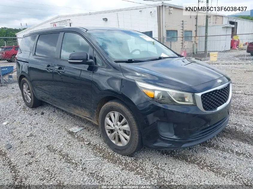 2015 Kia Sedona Lx VIN: KNDMB5C13F6038437 Lot: 42618326