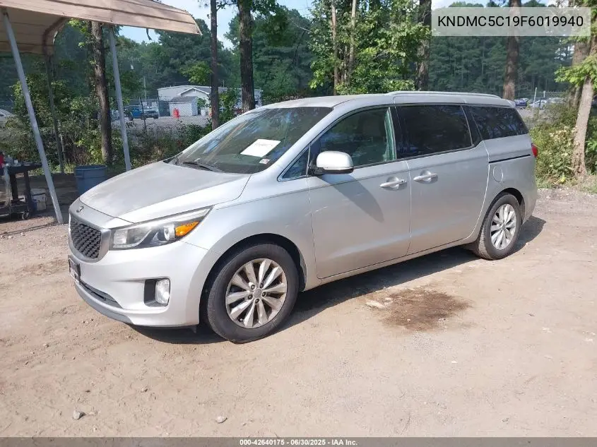 2015 Kia Sedona Ex VIN: KNDMC5C19F6019940 Lot: 42640175