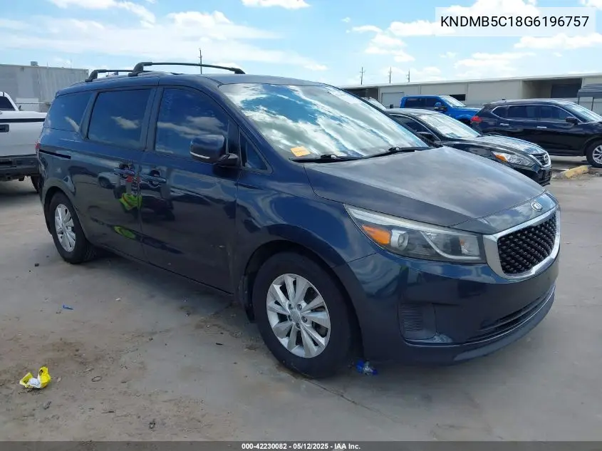 2016 Kia Sedona Lx VIN: KNDMB5C18G6196757 Lot: 42230082