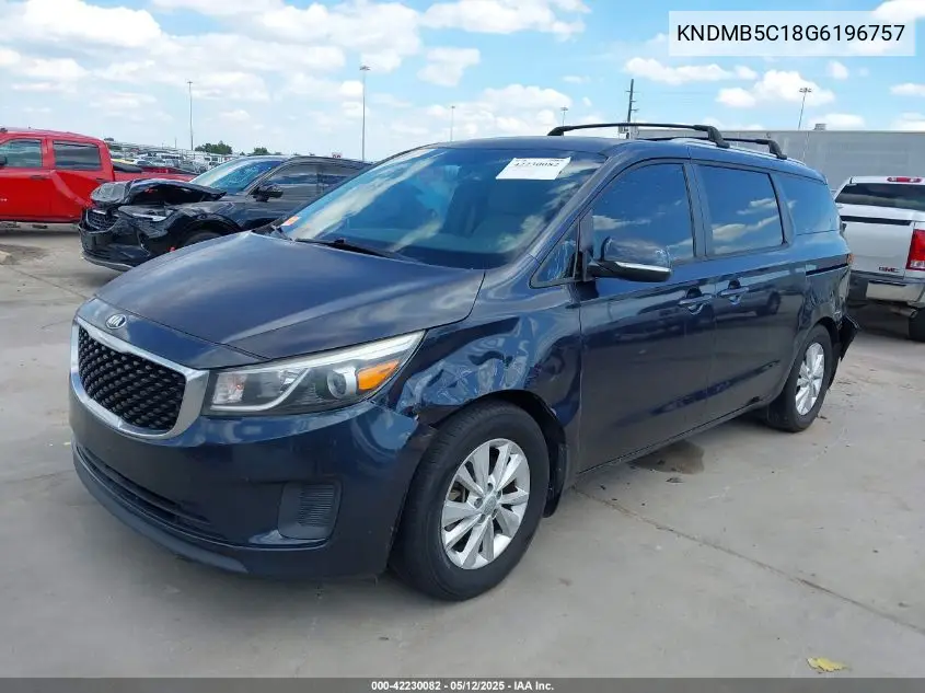 2016 Kia Sedona Lx VIN: KNDMB5C18G6196757 Lot: 42230082