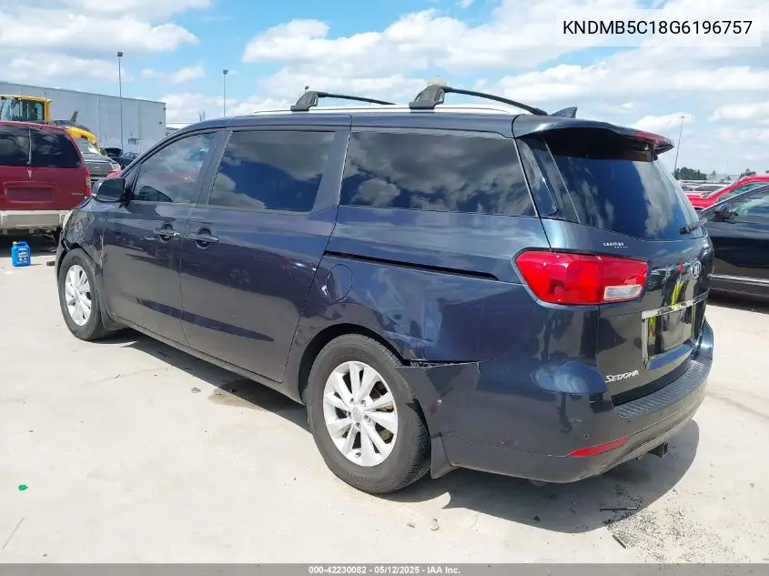 2016 Kia Sedona Lx VIN: KNDMB5C18G6196757 Lot: 42230082