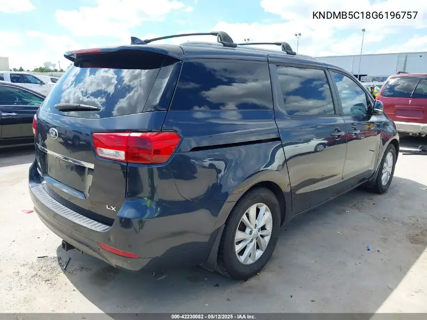 2016 Kia Sedona Lx VIN: KNDMB5C18G6196757 Lot: 42230082