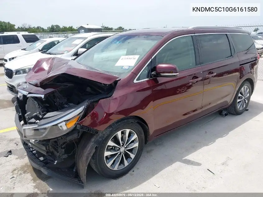 2016 Kia Sedona Sx VIN: KNDMC5C10G6161580 Lot: 42255970