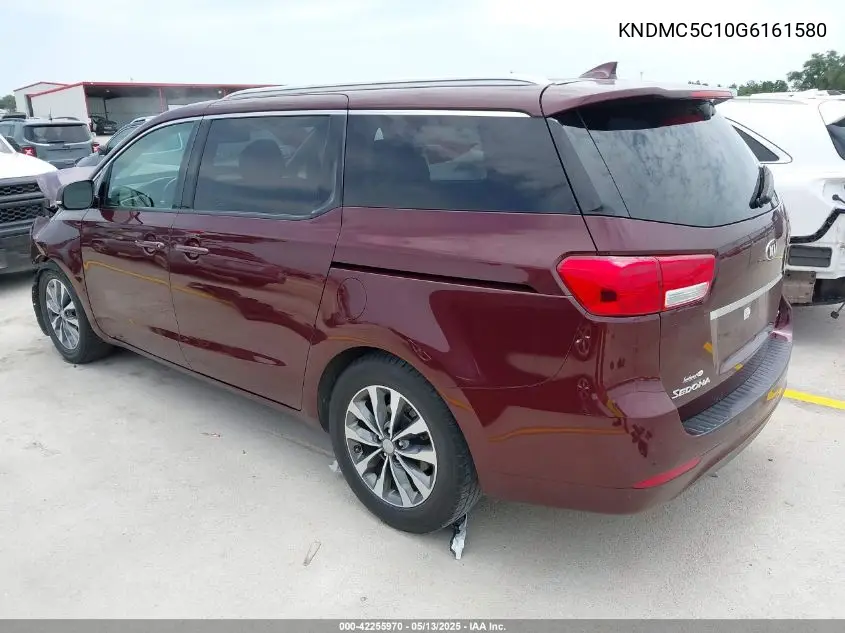 2016 Kia Sedona Sx VIN: KNDMC5C10G6161580 Lot: 42255970
