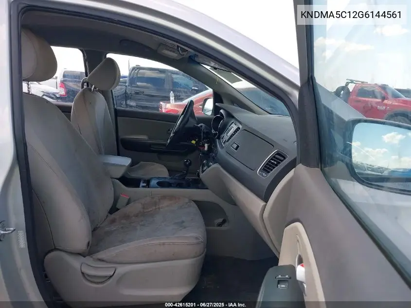 2016 Kia Sedona L VIN: KNDMA5C12G6144561 Lot: 42615201