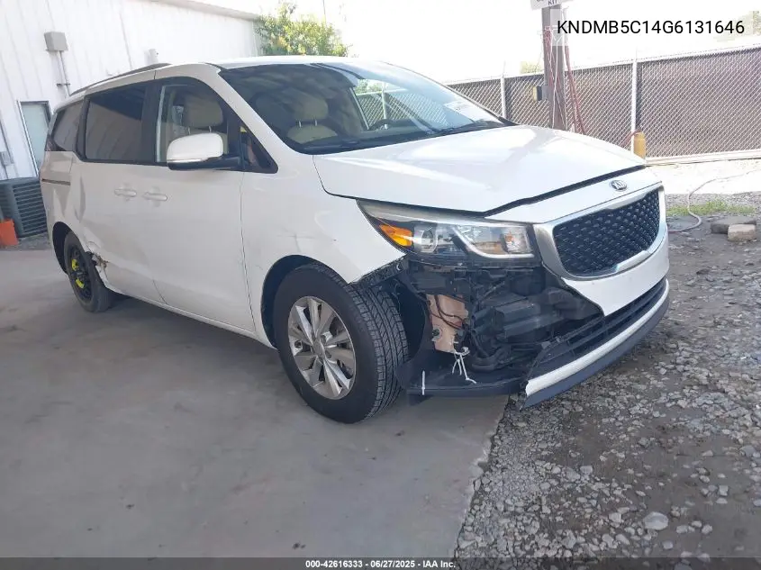 2016 Kia Sedona Lx VIN: KNDMB5C14G6131646 Lot: 42616333