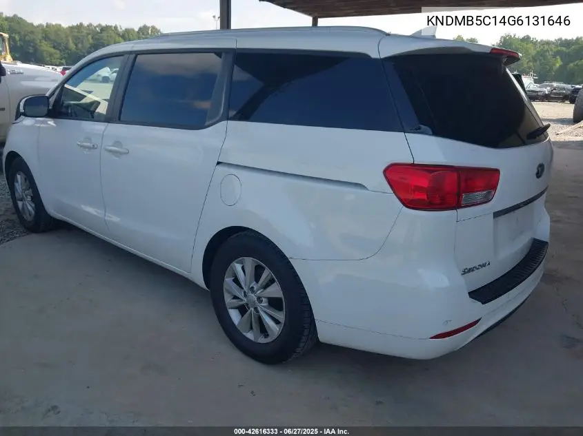 2016 Kia Sedona Lx VIN: KNDMB5C14G6131646 Lot: 42616333