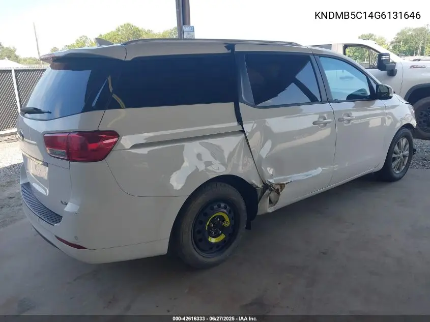 2016 Kia Sedona Lx VIN: KNDMB5C14G6131646 Lot: 42616333
