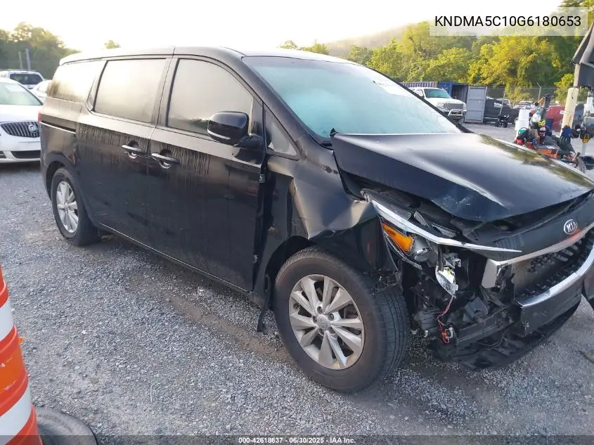 2016 Kia Sedona L VIN: KNDMA5C10G6180653 Lot: 42618637