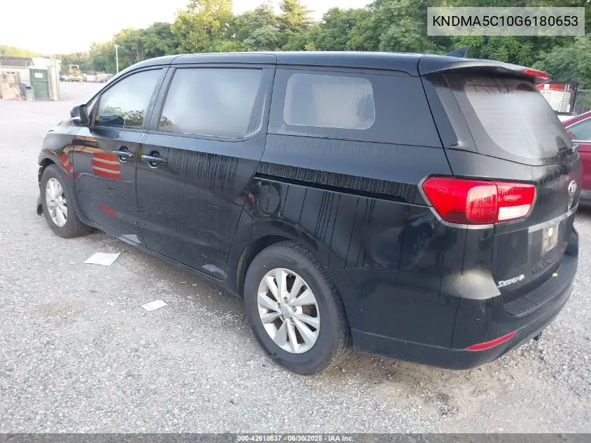 2016 Kia Sedona L VIN: KNDMA5C10G6180653 Lot: 42618637