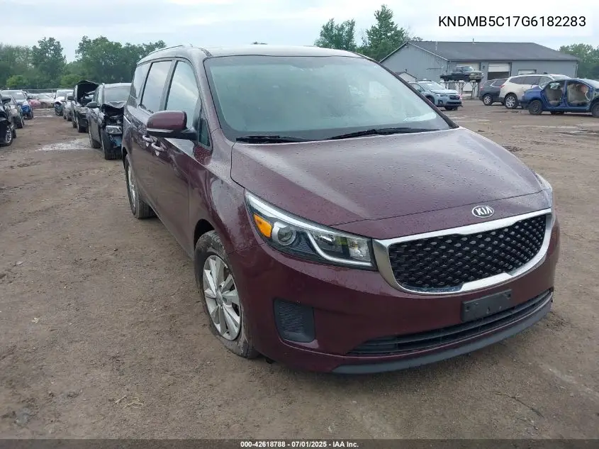 2016 Kia Sedona Lx VIN: KNDMB5C17G6182283 Lot: 42618788