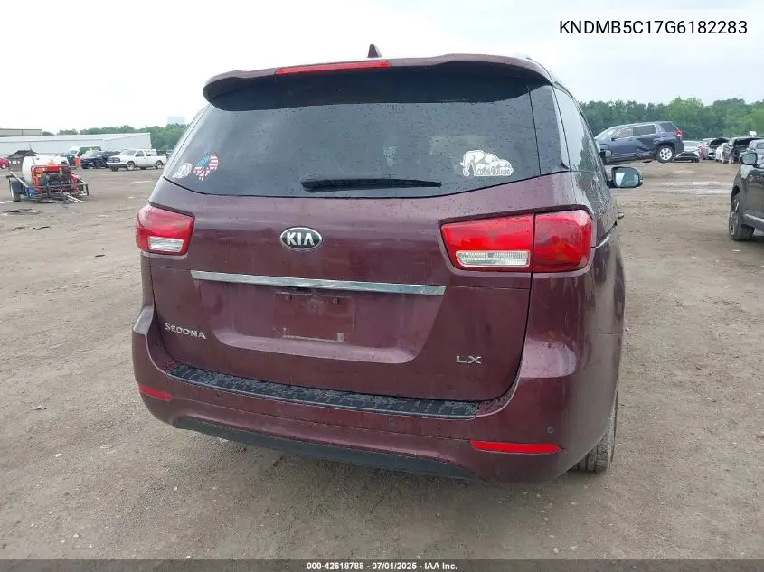 2016 Kia Sedona Lx VIN: KNDMB5C17G6182283 Lot: 42618788