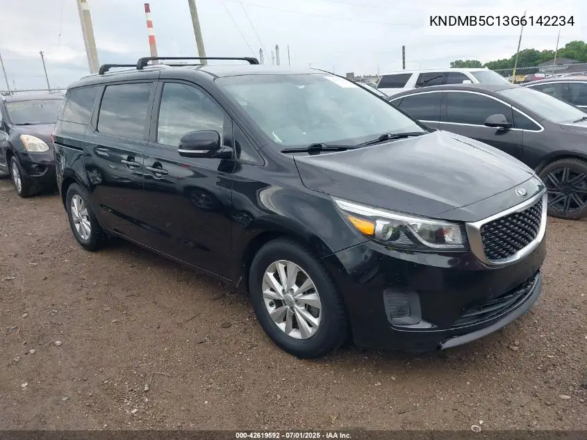 2016 Kia Sedona Lx VIN: KNDMB5C13G6142234 Lot: 42619592