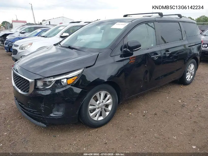 2016 Kia Sedona Lx VIN: KNDMB5C13G6142234 Lot: 42619592