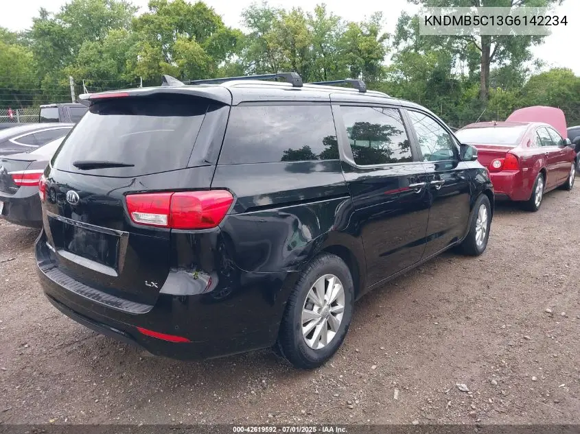 2016 Kia Sedona Lx VIN: KNDMB5C13G6142234 Lot: 42619592