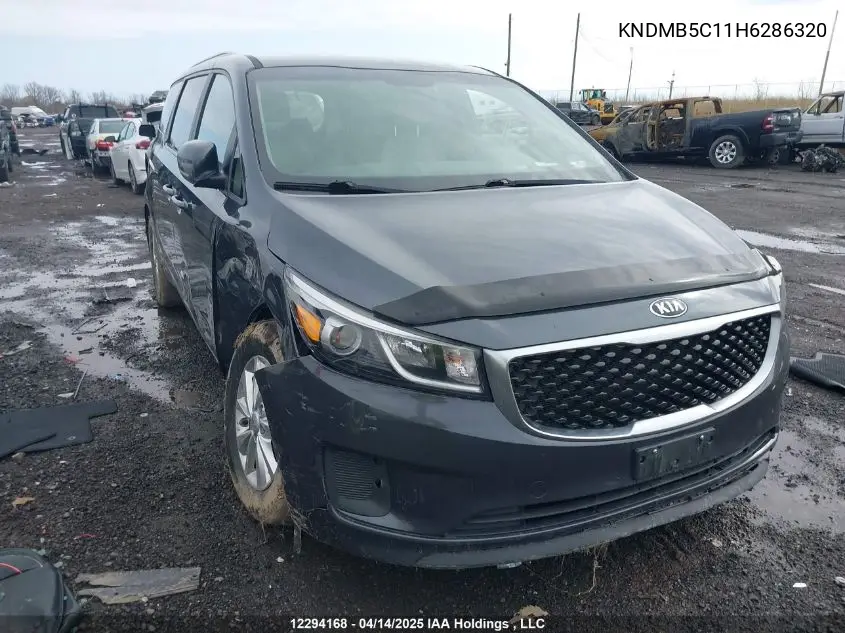 2017 Kia Sedona Lx VIN: KNDMB5C11H6286320 Lot: 12294168