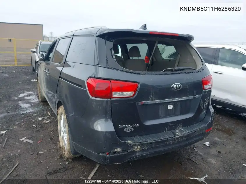 2017 Kia Sedona Lx VIN: KNDMB5C11H6286320 Lot: 12294168
