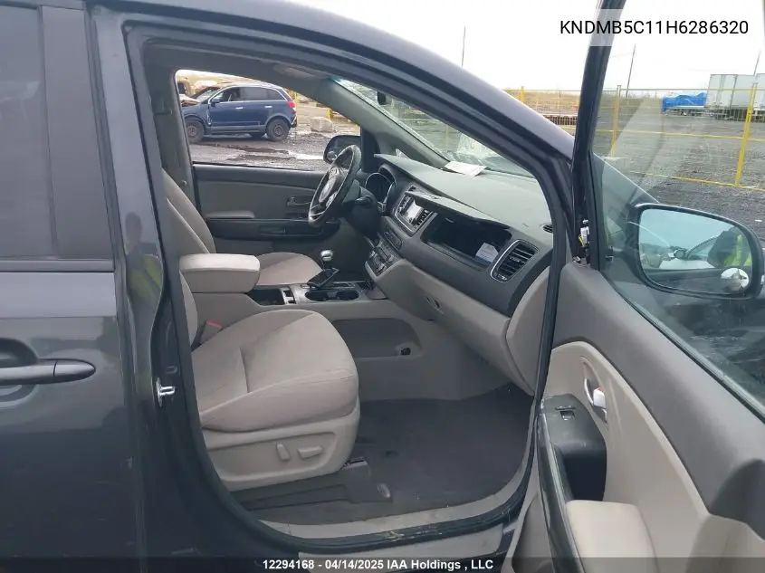 2017 Kia Sedona Lx VIN: KNDMB5C11H6286320 Lot: 12294168