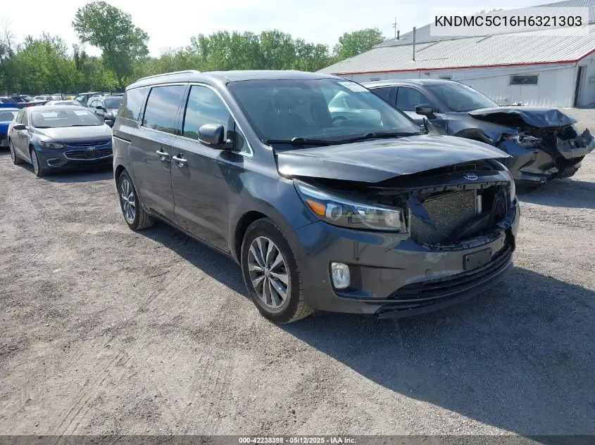 2017 Kia Sedona Sx VIN: KNDMC5C16H6321303 Lot: 42238398