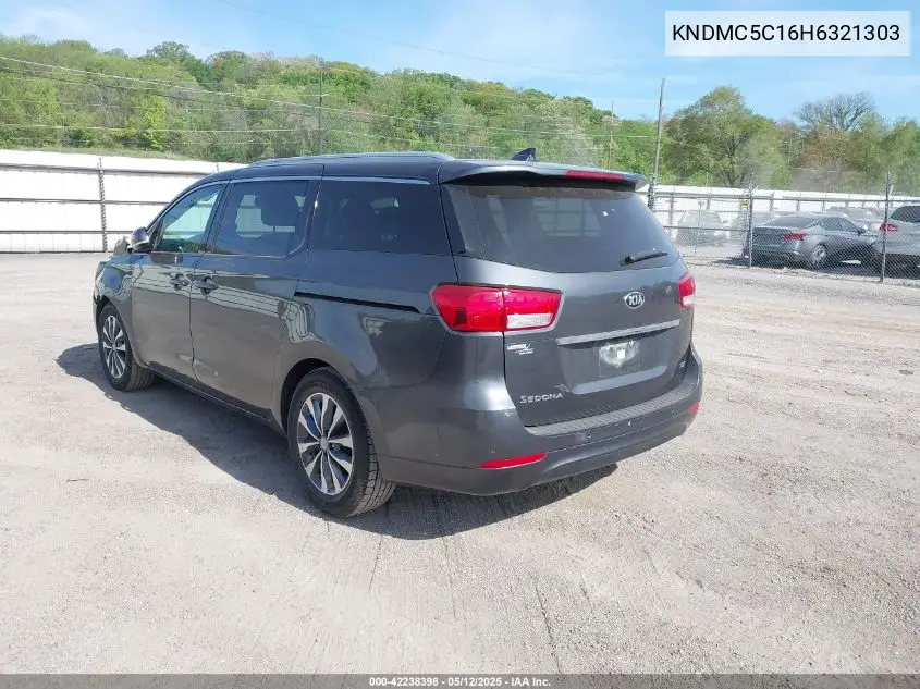 2017 Kia Sedona Sx VIN: KNDMC5C16H6321303 Lot: 42238398
