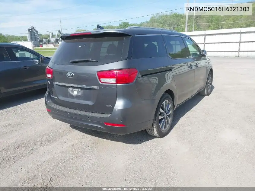 2017 Kia Sedona Sx VIN: KNDMC5C16H6321303 Lot: 42238398