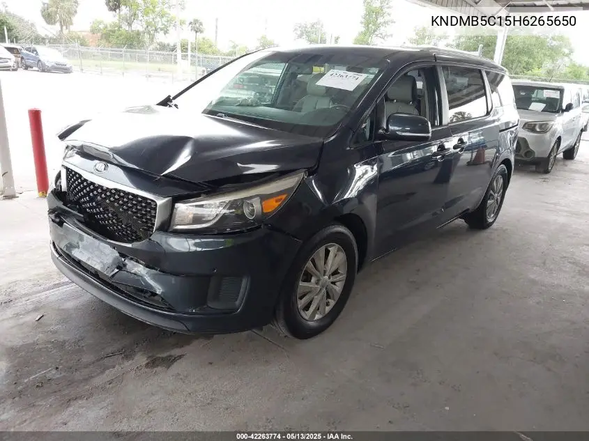 2017 Kia Sedona Lx VIN: KNDMB5C15H6265650 Lot: 42263774