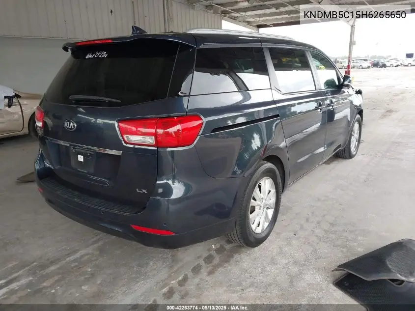 2017 Kia Sedona Lx VIN: KNDMB5C15H6265650 Lot: 42263774