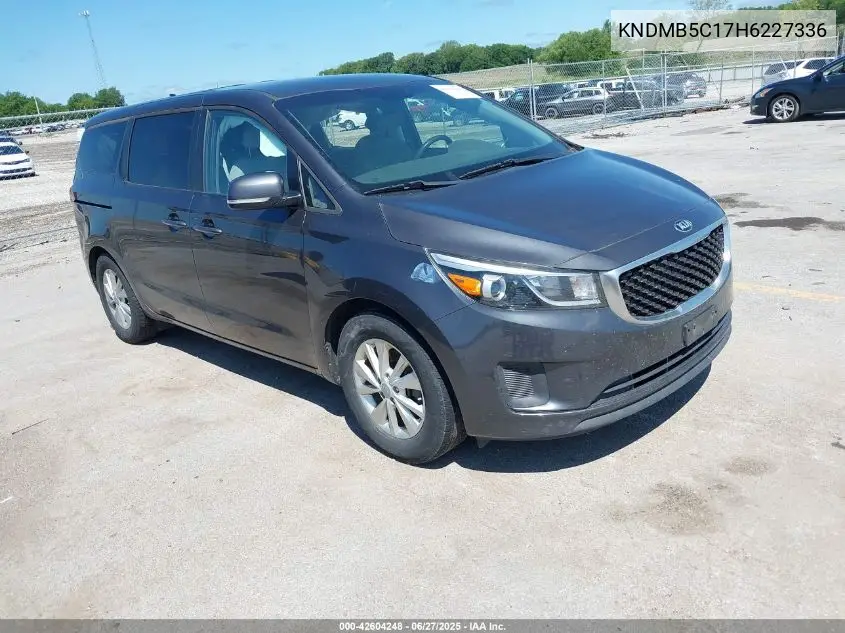 2017 Kia Sedona Lx VIN: KNDMB5C17H6227336 Lot: 42604248