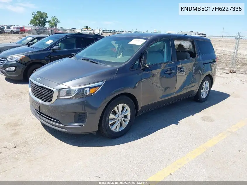 2017 Kia Sedona Lx VIN: KNDMB5C17H6227336 Lot: 42604248