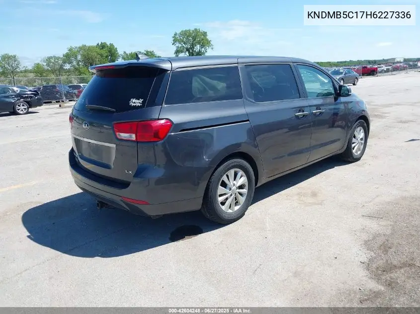 2017 Kia Sedona Lx VIN: KNDMB5C17H6227336 Lot: 42604248