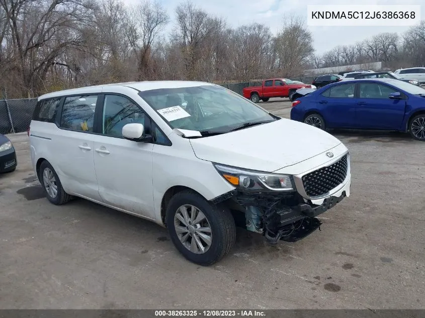 2018 Kia Sedona L VIN: KNDMA5C12J6386368 Lot: 38263325