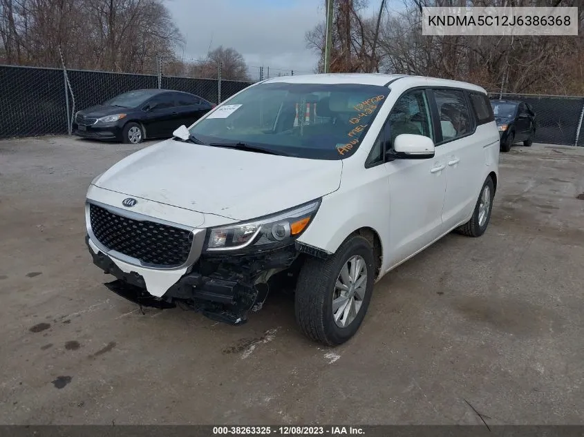 2018 Kia Sedona L VIN: KNDMA5C12J6386368 Lot: 38263325