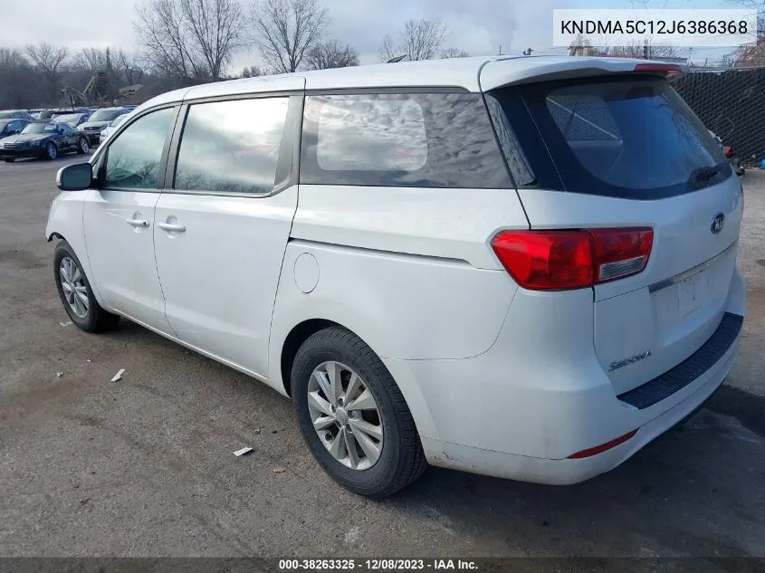 2018 Kia Sedona L VIN: KNDMA5C12J6386368 Lot: 38263325