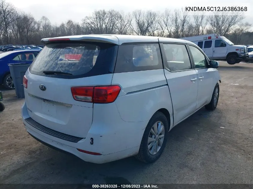 2018 Kia Sedona L VIN: KNDMA5C12J6386368 Lot: 38263325