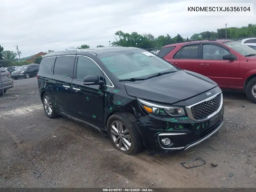 2018 Kia Sedona Sx Limited VIN: KNDME5C1XJ6356104 Lot: 42195787