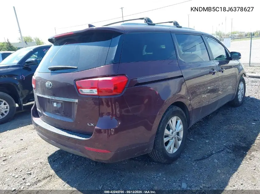 2018 Kia Sedona Lx VIN: KNDMB5C18J6378627 Lot: 42245705