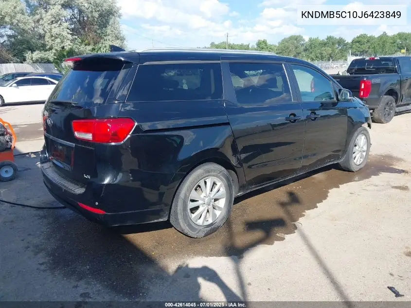 2018 Kia Sedona Lx VIN: KNDMB5C10J6423849 Lot: 42614045