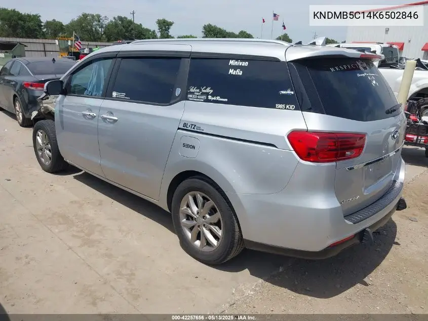 2019 Kia Sedona Ex VIN: KNDMB5C14K6502846 Lot: 42257656