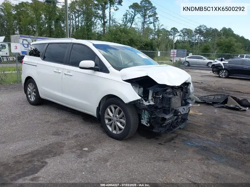 2019 Kia Sedona Ex VIN: KNDMB5C1XK6500292 Lot: 42654327