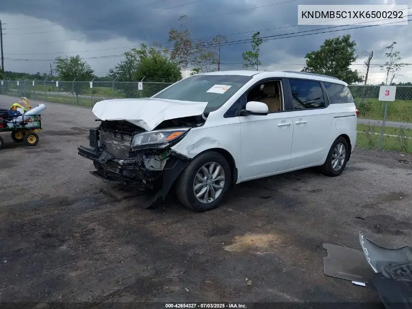 2019 Kia Sedona Ex VIN: KNDMB5C1XK6500292 Lot: 42654327