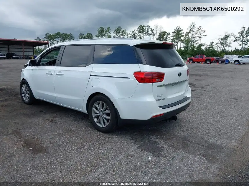 2019 Kia Sedona Ex VIN: KNDMB5C1XK6500292 Lot: 42654327