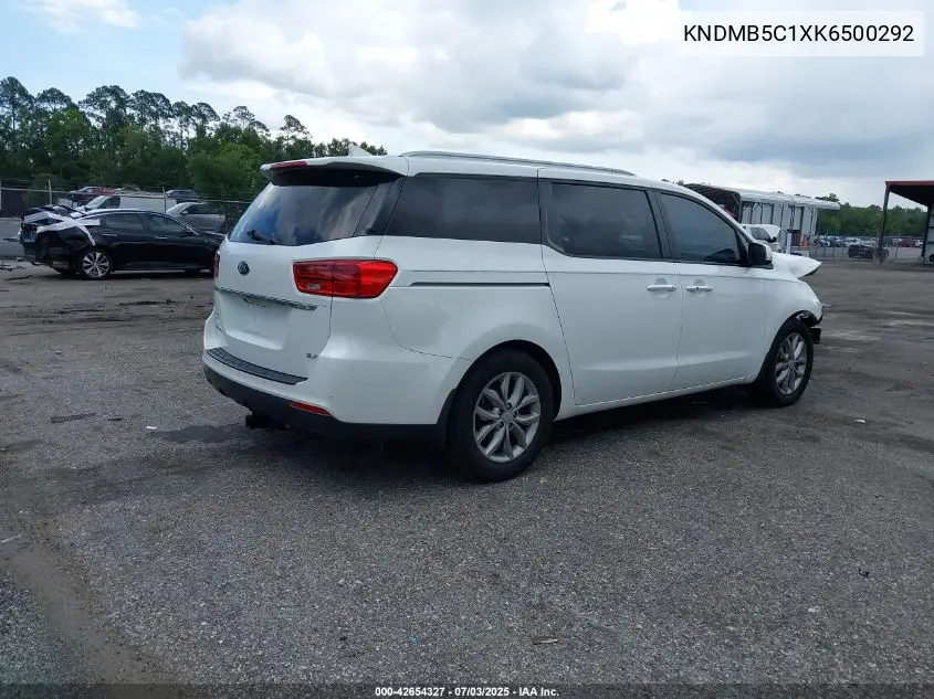 2019 Kia Sedona Ex VIN: KNDMB5C1XK6500292 Lot: 42654327