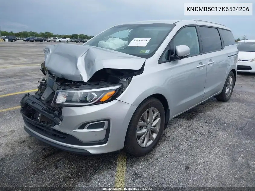 2019 Kia Sedona Ex VIN: KNDMB5C17K6534206 Lot: 42658524