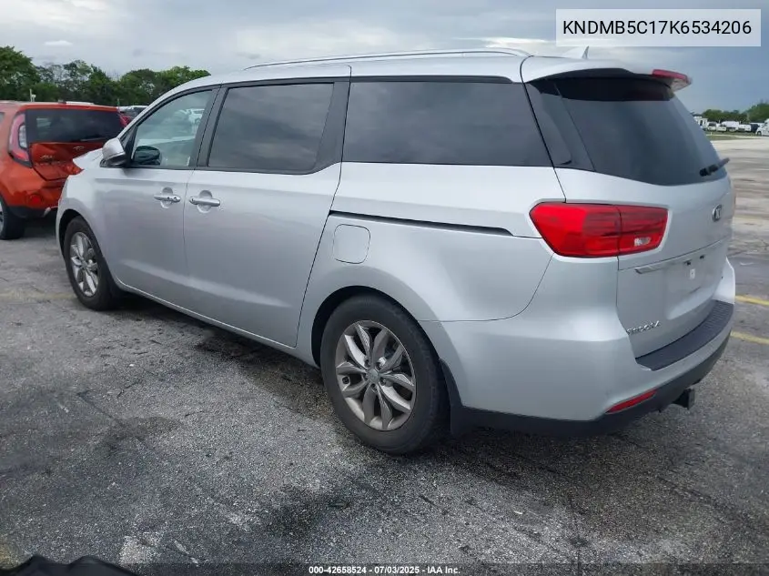 2019 Kia Sedona Ex VIN: KNDMB5C17K6534206 Lot: 42658524
