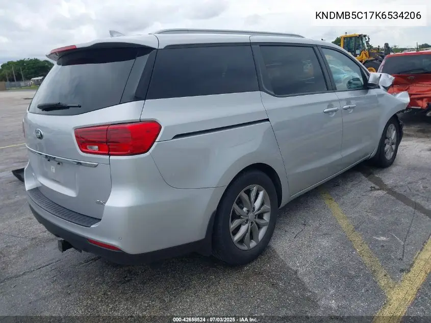 2019 Kia Sedona Ex VIN: KNDMB5C17K6534206 Lot: 42658524